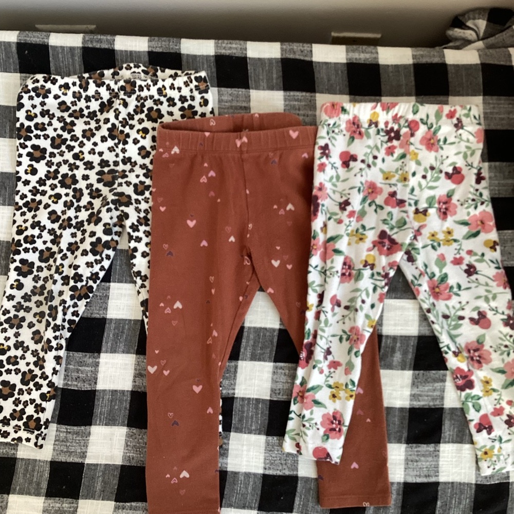 Kids' Floral and Animal Print Leggings Set